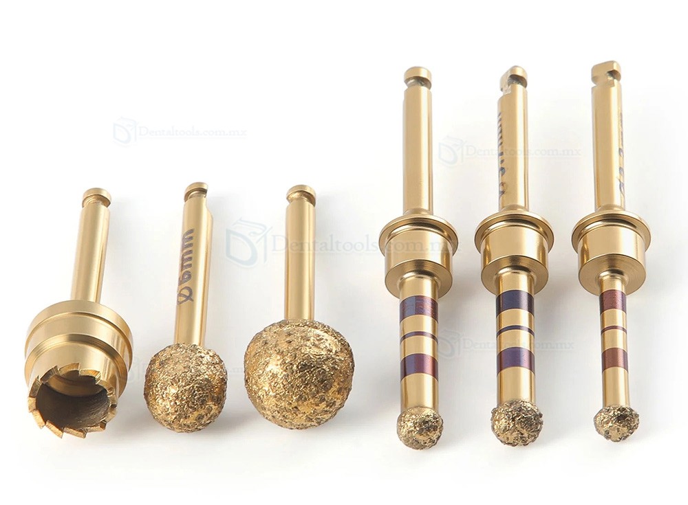 Set de 6 Piezas Kit de Fresas con Recubrimiento de Diamante para Elevaci&oacute;n Sinusal Externa